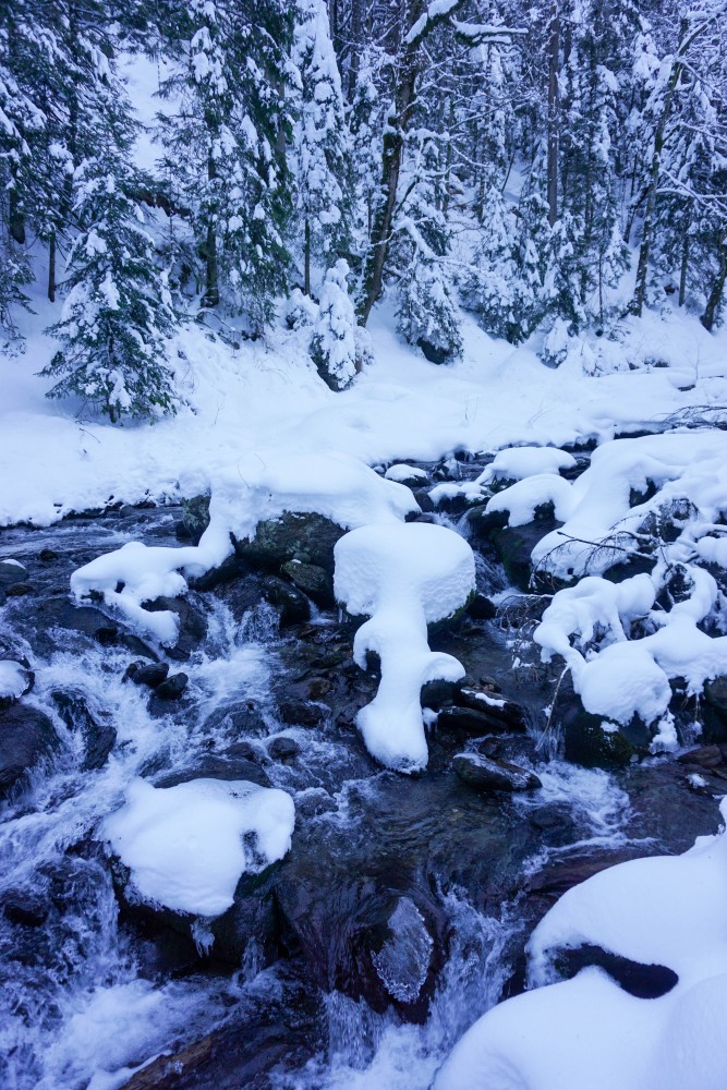 Rau Fagaras Munti Iarna